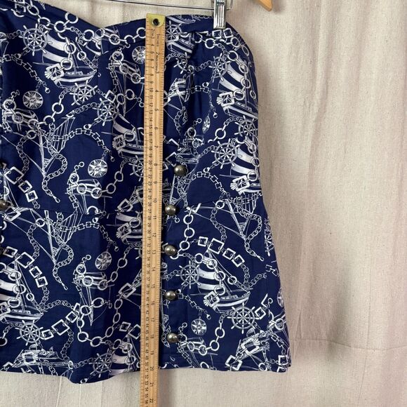 TORRID Strapless Top‎ Women Plus Size 2 Blue White Nautical Whimsical Summer Sun - Picture 10 of 10